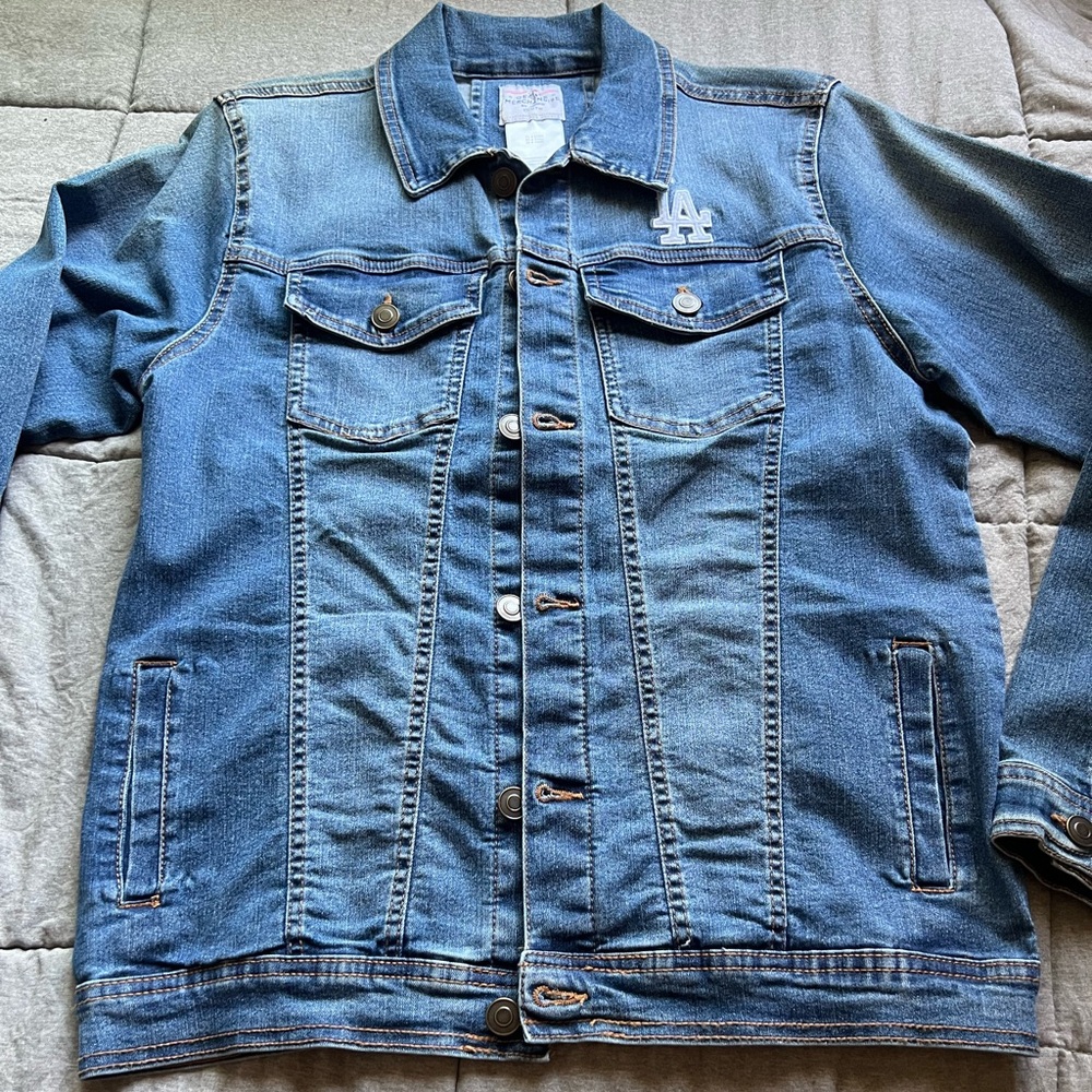 Genuine Merchandise Blue Kids Jean Jacket with Embroidered Logo